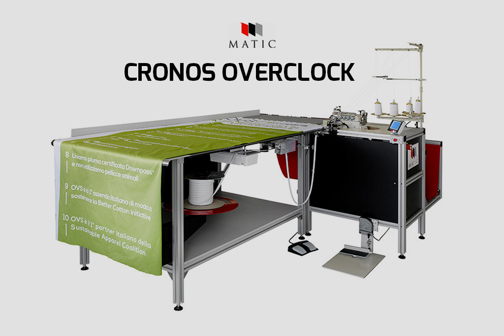Matic Cronos Overclock - Macchina da cucire automatica con nastro trasportatore per l'applicazione di keder per SEG Frames.
