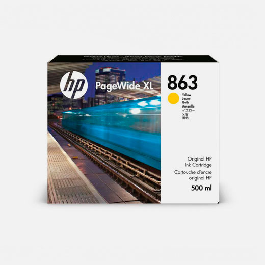 F9K39A - HP 863 500-ml Yellow PageWide XL Ink Cartridge